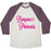 Virgin Teez  Baseball Tee Unisex Tri-Blend Baseball Tee / small / Oatmeal / Maroon BURPEE PRINCESS UNISEX TRI-BLEND BASEBALL TEE
