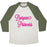 Virgin Teez  Baseball Tee Unisex Tri-Blend Baseball Tee / small / Oatmeal / Moss BURPEE PRINCESS UNISEX TRI-BLEND BASEBALL TEE