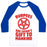 Virgin Teez  Baseball Tee Unisex Classic Baseball Tee / x-small / White/Blue BURPEES ARE SATAN'S GIFT TO MANKIND UNISEX CLASSIC BASEBALL TEE