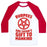 Virgin Teez  Baseball Tee Unisex Classic Baseball Tee / x-small / White/Red BURPEES ARE SATAN'S GIFT TO MANKIND UNISEX CLASSIC BASEBALL TEE