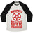 Virgin Teez  Baseball Tee Unisex Tri-Blend Baseball Tee / small / Oatmeal / Black BURPEES ARE SATAN'S GIFT TO MANKIND UNISEX TRI-BLEND BASEBALL TEE