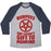 Virgin Teez  Baseball Tee Unisex Tri-Blend Baseball Tee / small / Athletic Gray / Navy BURPEES ARE SATAN'S GIFT TO MANKIND UNISEX TRI-BLEND BASEBALL TEE