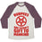 Virgin Teez  Baseball Tee Unisex Tri-Blend Baseball Tee / small / Oatmeal / Maroon BURPEES ARE SATAN'S GIFT TO MANKIND UNISEX TRI-BLEND BASEBALL TEE