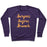 Virgin Teez  Pullover Crewneck Sweatshirt / x-small / Purple BURPEES BEFORE BRUNCH WHITE PRINT CREWNECK SWEATSHIRT