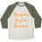 Virgin Teez  Baseball Tee Unisex Tri-Blend Baseball Tee / small / Oatmeal / Moss BURPEES BEFORE BRUNCH WHITE PRINT UNISEX TRI-BLEND BASEBALL TEE