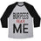 Virgin Teez  Baseball Tee Unisex Tri-Blend Baseball Tee / small / Athletic Gray / Black BURPEES FEAR ME (TANK) UNISEX TRI-BLEND BASEBALL TEE