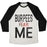 Virgin Teez  Baseball Tee Unisex Tri-Blend Baseball Tee / small / Oatmeal / Black BURPEES FEAR ME (TANK) UNISEX TRI-BLEND BASEBALL TEE