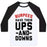 Virgin Teez  Baseball Tee Unisex Classic Baseball Tee / x-small / White/Black BURPEES HAVE THEIR UPS AND DOWNS UNISEX CLASSIC BASEBALL TEE