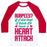 Virgin Teez  Baseball Tee Unisex Classic Baseball Tee / x-small / White/Red BURPEES HEART ATTACK UNISEX CLASSIC BASEBALL TEE