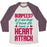 Virgin Teez  Baseball Tee Unisex Tri-Blend Baseball Tee / small / Oatmeal / Maroon BURPEES HEART ATTACK UNISEX TRI-BLEND BASEBALL TEE