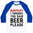 Virgin Teez  Baseball Tee Unisex Classic Baseball Tee / x-small / White/Blue BURPEES? I THOUGHT YOU SAID BEER PLEASE UNISEX CLASSIC BASEBALL TEE