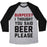 Virgin Teez  Baseball Tee Unisex Tri-Blend Baseball Tee / small / Athletic Gray / Black BURPEES? I THOUGHT YOU SAID BEER PLEASE UNISEX TRI-BLEND BASEBALL TEE