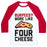 Virgin Teez  Baseball Tee Unisex Classic Baseball Tee / x-small / White/Red BURPEES? MORE LIKE FOUR CHEESE UNISEX CLASSIC BASEBALL TEE