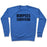 Virgin Teez  Pullover Crewneck Sweatshirt / x-small / Heathered Blue BURPEES SURVIVOR CREWNECK SWEATSHIRT