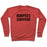 Virgin Teez  Pullover Crewneck Sweatshirt / x-small / Heathered Red BURPEES SURVIVOR CREWNECK SWEATSHIRT