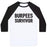Virgin Teez  Baseball Tee Unisex Classic Baseball Tee / x-small / White/Black BURPEES SURVIVOR UNISEX CLASSIC BASEBALL TEE