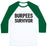 Virgin Teez  Baseball Tee Unisex Classic Baseball Tee / x-small / White/Dark Green BURPEES SURVIVOR UNISEX CLASSIC BASEBALL TEE