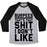 Virgin Teez  Baseball Tee Unisex Tri-Blend Baseball Tee / small / Athletic Gray / Black BURPEES THAT'S THAT SHIT I DON'T LIKE UNISEX TRI-BLEND BASEBALL TEE