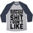 Virgin Teez  Baseball Tee Unisex Tri-Blend Baseball Tee / small / Athletic Gray / Navy BURPEES THAT'S THAT SHIT I DON'T LIKE UNISEX TRI-BLEND BASEBALL TEE