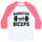 Virgin Teez  Baseball Tee Unisex Classic Baseball Tee / x-small / White/Neon Pink BURRITOS AND BICEPS UNISEX CLASSIC BASEBALL TEE