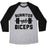 Virgin Teez  Baseball Tee Unisex Tri-Blend Baseball Tee / small / Athletic Gray / Black BURRITOS AND BICEPS UNISEX TRI-BLEND BASEBALL TEE