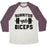Virgin Teez  Baseball Tee Unisex Tri-Blend Baseball Tee / small / Oatmeal / Maroon BURRITOS AND BICEPS UNISEX TRI-BLEND BASEBALL TEE