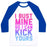 Virgin Teez  Baseball Tee Unisex Classic Baseball Tee / x-small / White/Blue BUST MINE UNISEX CLASSIC BASEBALL TEE