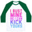Virgin Teez  Baseball Tee Unisex Classic Baseball Tee / x-small / White/Dark Green BUST MINE UNISEX CLASSIC BASEBALL TEE