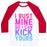 Virgin Teez  Baseball Tee Unisex Classic Baseball Tee / x-small / White/Red BUST MINE UNISEX CLASSIC BASEBALL TEE