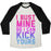 Virgin Teez  Baseball Tee Unisex Tri-Blend Baseball Tee / small / Oatmeal / Black BUST MINE UNISEX TRI-BLEND BASEBALL TEE