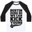 Virgin Teez  Baseball Tee Unisex Classic Baseball Tee / x-small / White/Black BUSTIN OURS SO WE CAN KICK YOURS UNISEX CLASSIC BASEBALL TEE