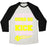 Virgin Teez  Baseball Tee Unisex Tri-Blend Baseball Tee / small / Oatmeal / Black BUSTIN OURS SO WE CAN KICK YOURS UNISEX TRI-BLEND BASEBALL TEE