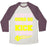 Virgin Teez  Baseball Tee Unisex Tri-Blend Baseball Tee / small / Oatmeal / Maroon BUSTIN OURS SO WE CAN KICK YOURS UNISEX TRI-BLEND BASEBALL TEE