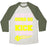 Virgin Teez  Baseball Tee Unisex Tri-Blend Baseball Tee / small / Oatmeal / Moss BUSTIN OURS SO WE CAN KICK YOURS UNISEX TRI-BLEND BASEBALL TEE