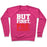 Virgin Teez  Pullover Crewneck Sweatshirt / x-small / Deep Pink BUT FIRST PRE-WORKOUT WHITE PRINT CREWNECK SWEATSHIRT