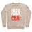 Virgin Teez  Pullover Crewneck Sweatshirt / x-small / Heathered Oatmeal BUT FIRST PRE-WORKOUT WHITE PRINT CREWNECK SWEATSHIRT