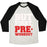 Virgin Teez  Baseball Tee Unisex Tri-Blend Baseball Tee / small / Oatmeal / Black BUT FIRST PRE-WORKOUT WHITE PRINT UNISEX TRI-BLEND BASEBALL TEE