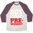 Virgin Teez  Baseball Tee Unisex Tri-Blend Baseball Tee / small / Oatmeal / Maroon BUT FIRST PRE-WORKOUT WHITE PRINT UNISEX TRI-BLEND BASEBALL TEE