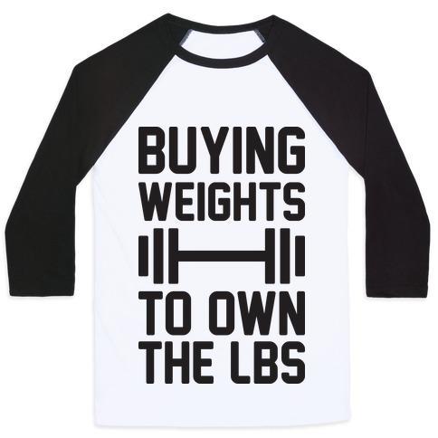 Virgin Teez  Baseball Tee Unisex Classic Baseball Tee / x-small / White/Black BUYING WEIGHTS TO OWN THE LBS UNISEX CLASSIC BASEBALL TEE