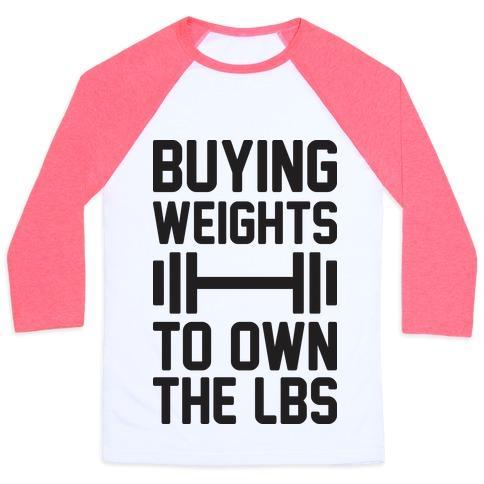 Virgin Teez  Baseball Tee Unisex Classic Baseball Tee / x-small / White/Neon Pink BUYING WEIGHTS TO OWN THE LBS UNISEX CLASSIC BASEBALL TEE