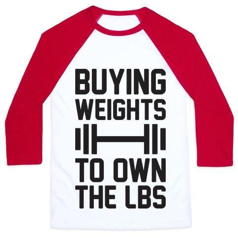 Virgin Teez  Baseball Tee Unisex Classic Baseball Tee / x-small / White/Red BUYING WEIGHTS TO OWN THE LBS UNISEX CLASSIC BASEBALL TEE