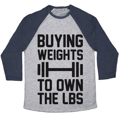 Virgin Teez  Baseball Tee Unisex Tri-Blend Baseball Tee / small / Athletic Gray / Navy BUYING WEIGHTS TO OWN THE LBS UNISEX TRI-BLEND BASEBALL TEE