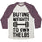 Virgin Teez  Baseball Tee Unisex Tri-Blend Baseball Tee / small / Oatmeal / Maroon BUYING WEIGHTS TO OWN THE LBS UNISEX TRI-BLEND BASEBALL TEE