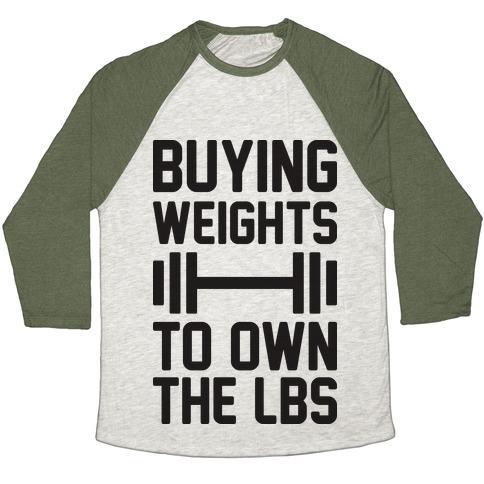 Virgin Teez  Baseball Tee Unisex Tri-Blend Baseball Tee / small / Oatmeal / Moss BUYING WEIGHTS TO OWN THE LBS UNISEX TRI-BLEND BASEBALL TEE