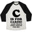Virgin Teez  Baseball Tee Unisex Tri-Blend Baseball Tee / small / Oatmeal / Black C IS FOR CARDIO UNISEX TRI-BLEND BASEBALL TEE