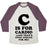 Virgin Teez  Baseball Tee Unisex Tri-Blend Baseball Tee / small / Oatmeal / Maroon C IS FOR CARDIO UNISEX TRI-BLEND BASEBALL TEE