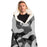 Grey Pattern Camouflage & Mosaic Style Plakat Hooded Blanket