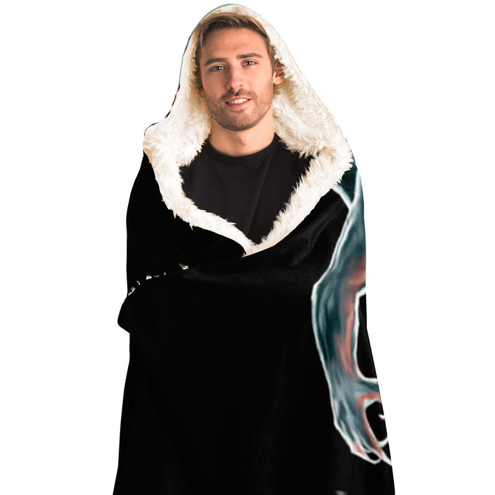 Rampage of the Man-Shark Hooded Blanket