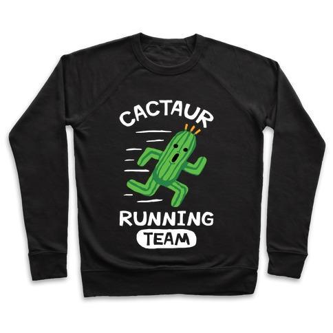 Virgin Teez  Pullover Crewneck Sweatshirt / x-small / Black CACTAUR RUNNING TEAM CREWNECK SWEATSHIRT