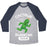 Virgin Teez  Baseball Tee Unisex Tri-Blend Baseball Tee / small / Athletic Gray / Navy CACTAUR RUNNING TEAM UNISEX TRI-BLEND BASEBALL TEE